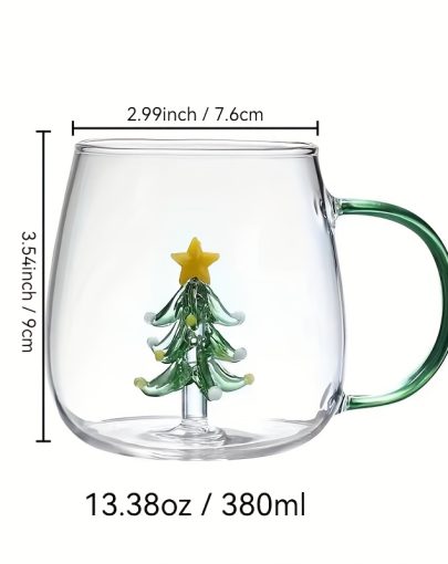 Creative Animal Cups Creative Animal Glass Cups | Handled for Juice, Drinks, Coffee | Holiday Cartoon Designs