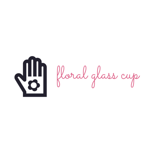 Floral Glass Cup-